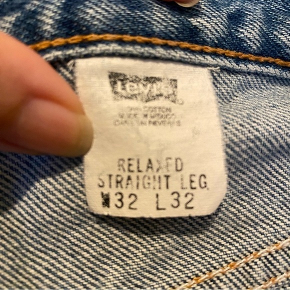 Vintage LEVI’S Blue Relaxed Straight Leg Jeans Size 32 - Picture 9 of 10